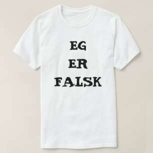 Ik ben nep in het Noors wit T-shirt