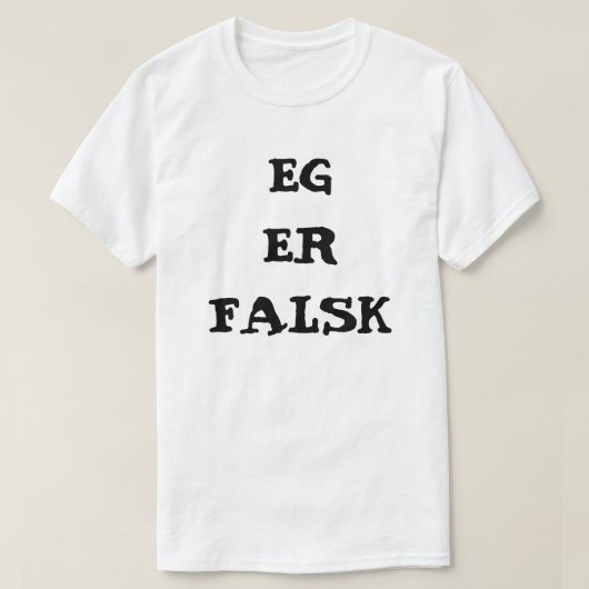 Ik ben nep in het Noors wit T-shirt (Design voorkant)