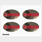 IK BEN NERVEUS OVALE STICKER (Vel)