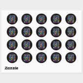 Ik ben net afgestudeerd Kindergen Afstuderen 2023 Ronde Sticker (Vel)