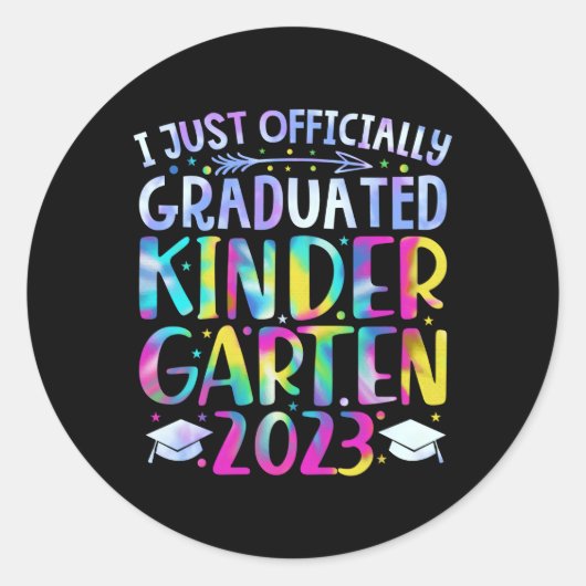 Ik ben net afgestudeerd Kindergen Afstuderen 2023 Ronde Sticker (Voorkant)