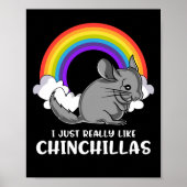 Ik ben net als Chinchillas Cute Pet Poster (Voorkant)