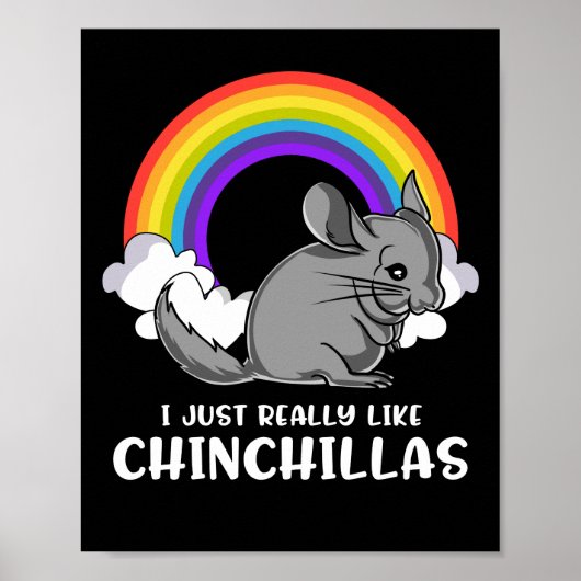 Ik ben net als Chinchillas Cute Pet Poster (Voorkant)
