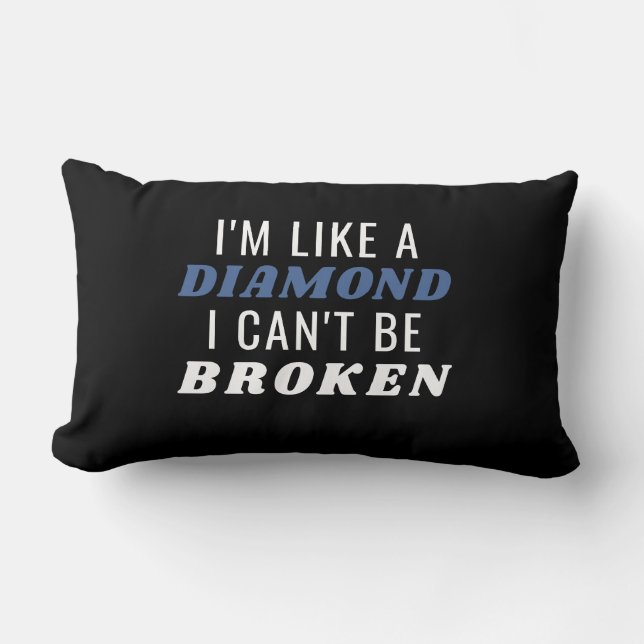 Ik ben net een Diamond Lumbar Pillow. Kussen (Voorkant)