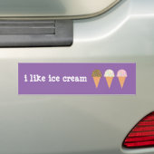ik ben net een ijsje Bumpersticker (Op auto)
