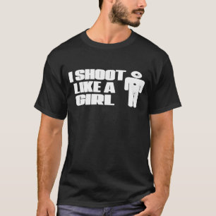 Ik ben net een meisje Pistool dat grappig schiet. T-shirt