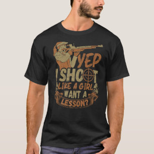 Ik ben net een meisje - sportschieten en staafduif t-shirt