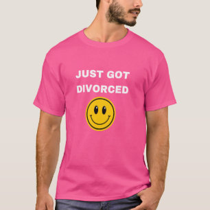Ik ben net gescheiden grappig eindelijk gescheiden t-shirt