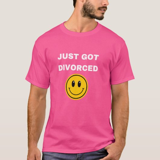 Ik ben net gescheiden grappig eindelijk gescheiden t-shirt (Voorkant)