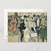 Ik ben net getrouwd met een fietser aankondigingskaart (Voorkant / Achterkant)