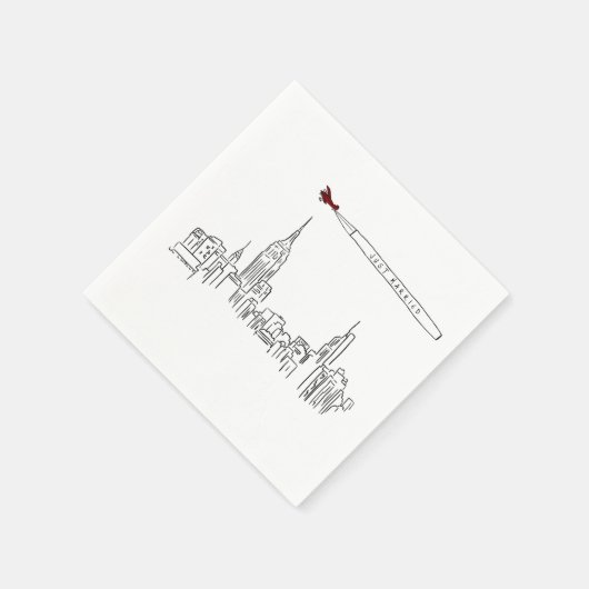 Ik ben net getrouwd met New York City Cocktail Servet (Hoek)