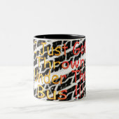 Ik ben net onder de bus gedupeerd. tweekleurige koffiemok (Center)