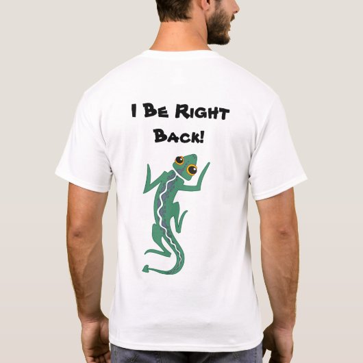 Ik ben net terug T-Shirt met Eleuthera Bahamas log (Achterkant)