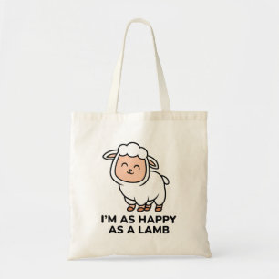 Ik ben net zo blij als een lamp tote bag