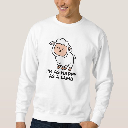 Ik ben net zo blij als een lamp trui (Voorkant)