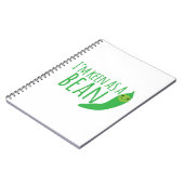 Ik ben net zo graag als een boon met schattige kaw notitieboek (Linkerzijde)