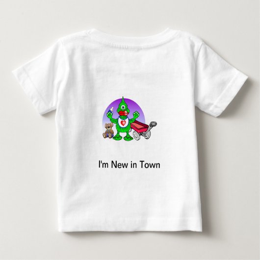 Ik ben New in Town Baby T-Shirt (Achterkant)