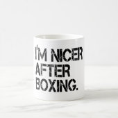 Ik ben Nicer na Boxing Funny Gezegde Koffiemok (Center)