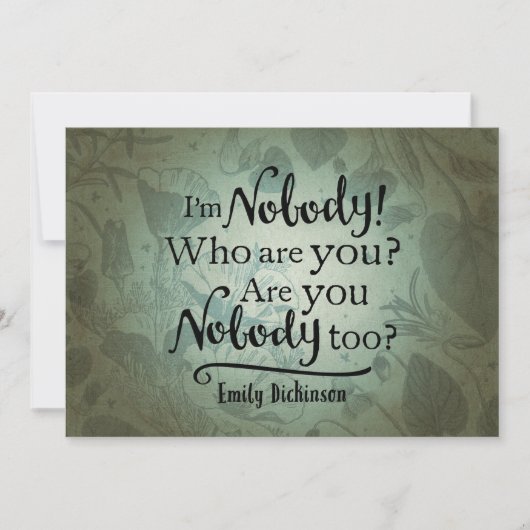 Ik ben niemand Quote Kaart (Voorkant)