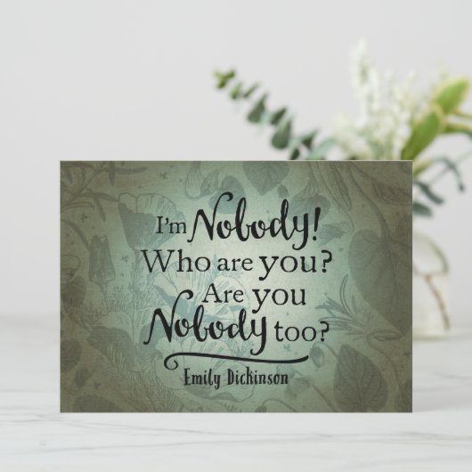 Ik ben niemand Quote Kaart (Staand voorkant)