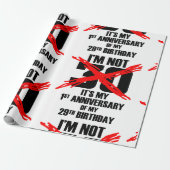 Ik ben niet 30 cadeaupapier (Uitgerold)