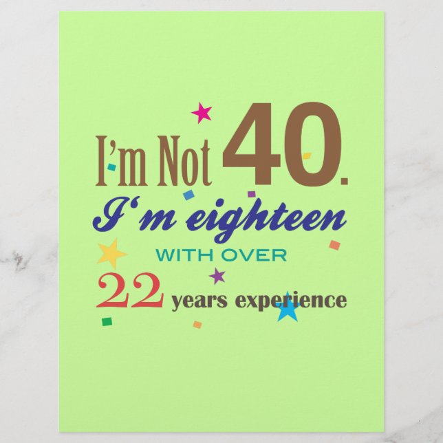 Ik ben niet 40 - Grappig Birthday Gift (Voorkant)