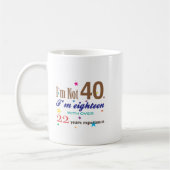 Ik ben niet 40 - Grappig Birthday Gift Koffiemok (Links)