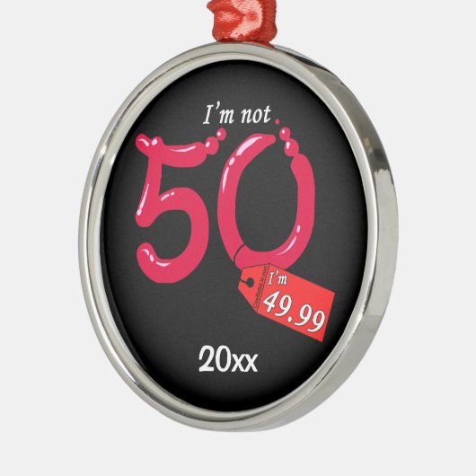Ik ben niet 50, ik ben 49.99 Keepomwille Ornament (Links)