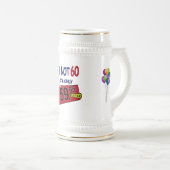 Ik ben niet 60 Humor Birthday Stein Bierpul (Voorkant rechts)