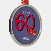 Ik ben niet 60, ik ben 59.99 Keepomwille Ornament (Rechts)