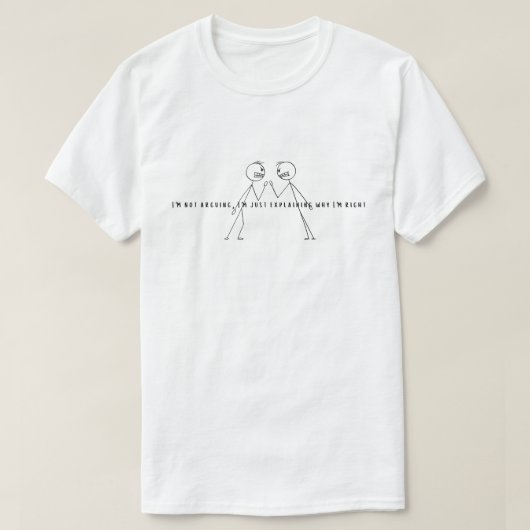 😂 "Ik ben niet aan het discussiëren, ik leg het g T-shirt (Design voorkant)