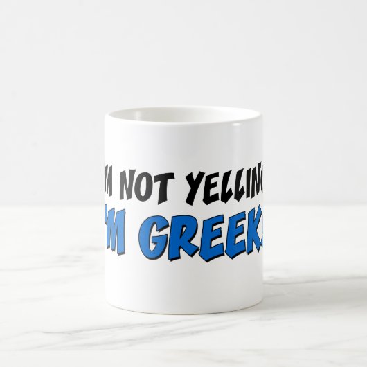 Ik ben niet aan het schreeuwen, ik ben Grieks. Fun Koffiemok (Center)