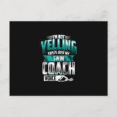 Ik ben niet aan het schreeuwen van de swim Coach V Aankondigingskaart (Voorkant)