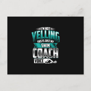 Ik ben niet aan het schreeuwen van de swim Coach V Aankondigingskaart