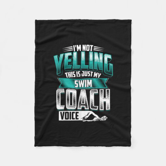 Ik ben niet aan het schreeuwen van de swim Coach V Fleece Deken (Voorkant)