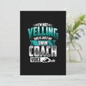 Ik ben niet aan het schreeuwen van de swim Coach V Kaart (Staand voorkant)