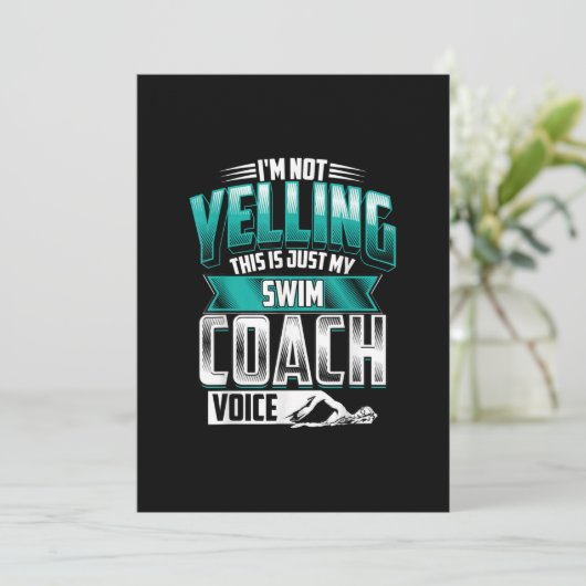 Ik ben niet aan het schreeuwen van de swim Coach V Kaart (Staand voorkant)