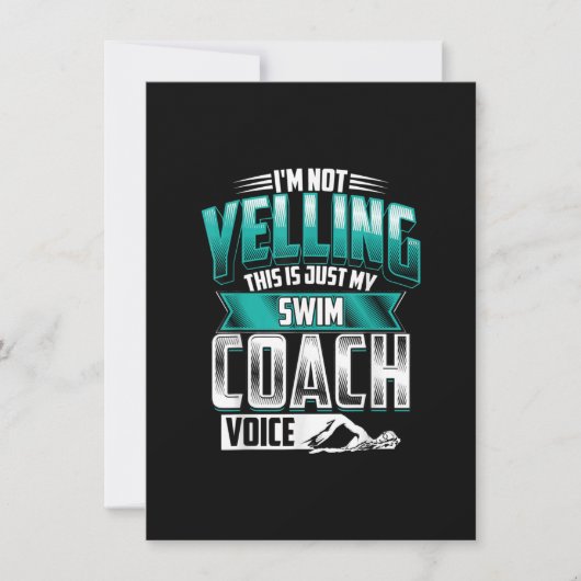 Ik ben niet aan het schreeuwen van de swim Coach V Kaart (Voorkant)