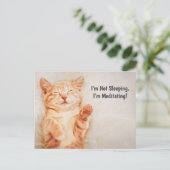 Ik ben niet aan het slapen, ik ben aan het Mediter Briefkaart (Staand voorkant)