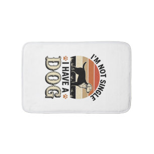 Ik ben niet alleen, ik heb een hond vintage shirt  badmat