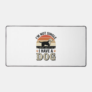 Ik ben niet alleen, ik heb een hond vintage shirt bureaumat