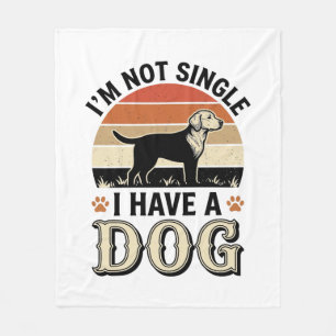 Ik ben niet alleen, ik heb een hond vintage shirt fleece deken