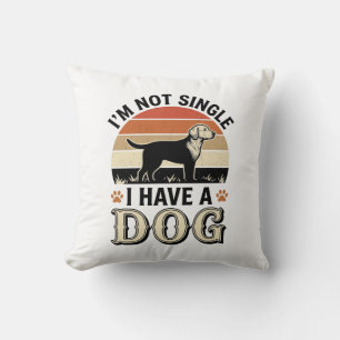 Ik ben niet alleen, ik heb een hond vintage shirt  kussen
