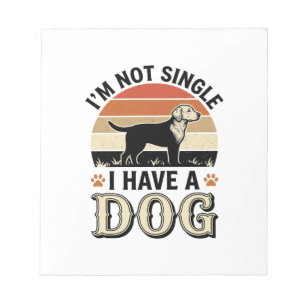 Ik ben niet alleen, ik heb een hond vintage shirt notitieblok