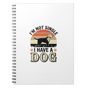 Ik ben niet alleen, ik heb een hond vintage shirt  notitieboek