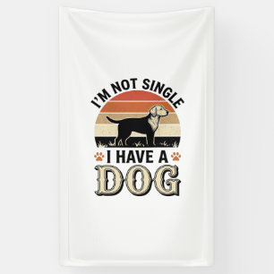 Ik ben niet alleen, ik heb een hond vintage shirt  spandoek