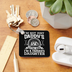 Ik ben niet alleen papa's kleine boerendochter sleutelhanger