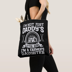 Ik ben niet alleen pappies kleine meisje, boerderi tote bag