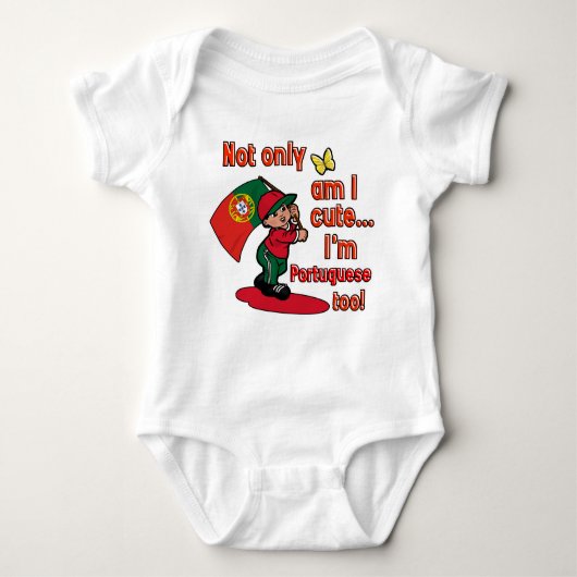 Ik ben niet alleen schattig, ik ben ook Portugees Romper (Voorkant)