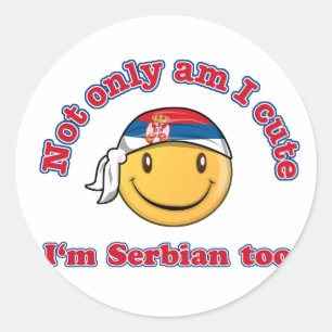 Ik ben niet alleen schattig, ik ben Servisch Ronde Sticker